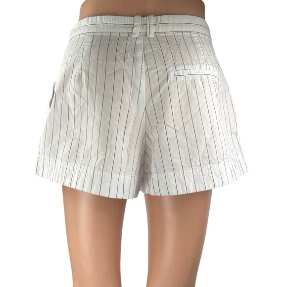 Zara Women's White Black Striped High Waisted A Line Casual Mini Shorts Size XS - Picture 3 of 5